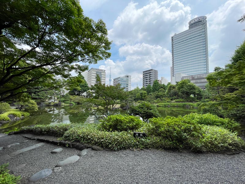 東京両国にある旧安田庭園内の写真