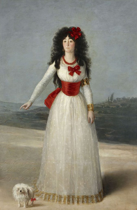 フランシスコ・デ・ゴヤ 「白衣のアルバ侯爵夫人」作品写真