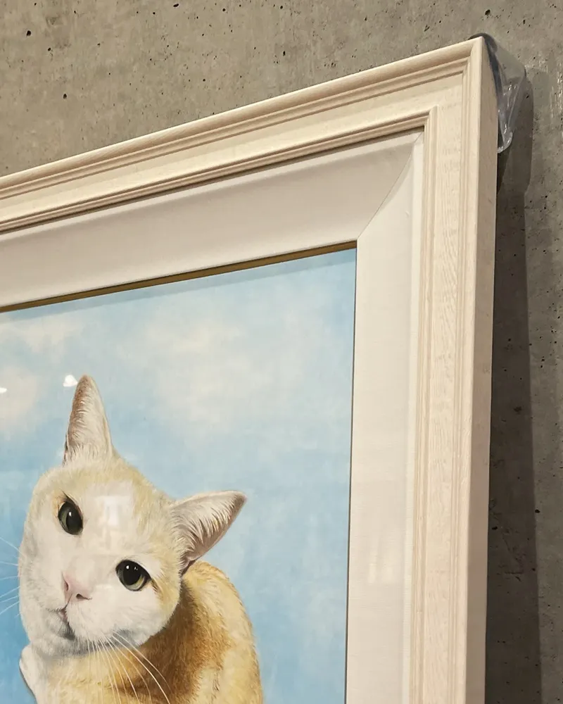 ペット肖像画（ミックス猫）DUO画の完成作品写真